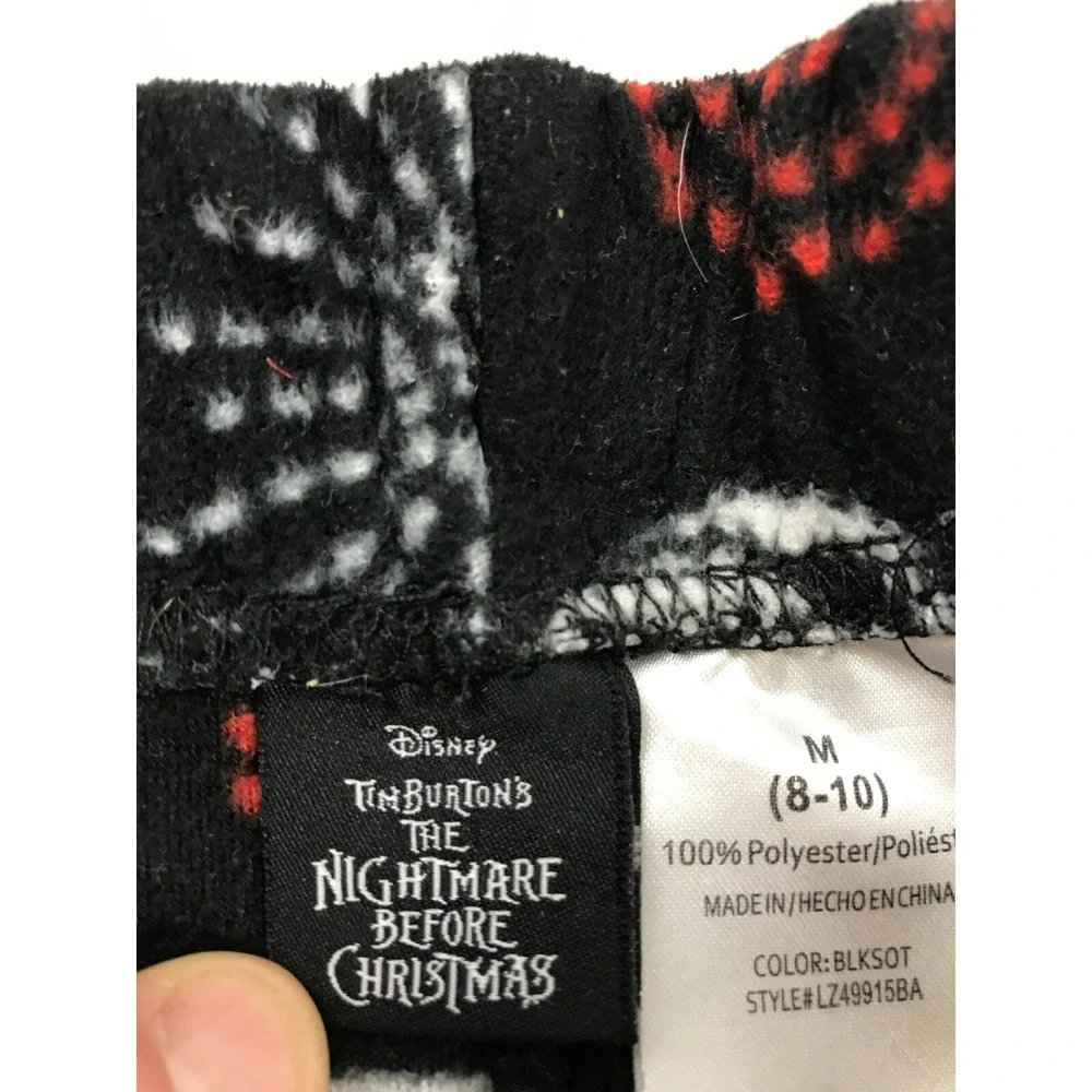 Disney PJ Pants, Women's Medium, The Nightmare Before Christmas, Cuffed, Fleece - Picture 9 of 10